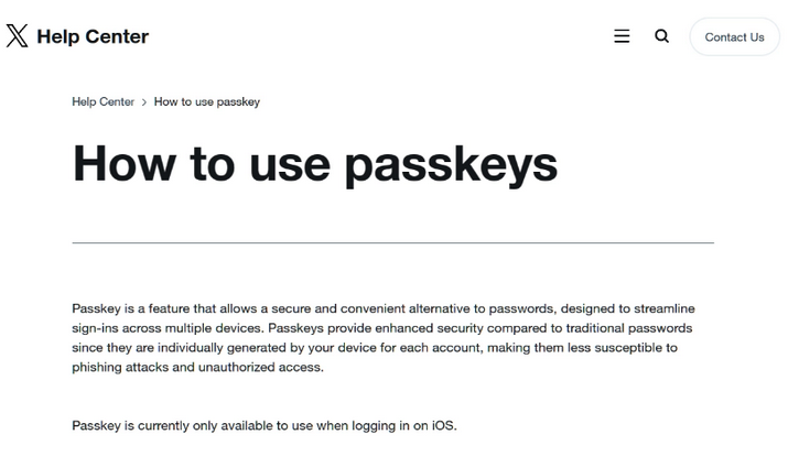 裕安苹果维修店铺分享iOS用户如何通过通行密钥(Passkey)登录 