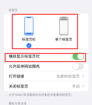 裕安iPhone授权维修分享Safari浏览器如何切换标签栏位置 