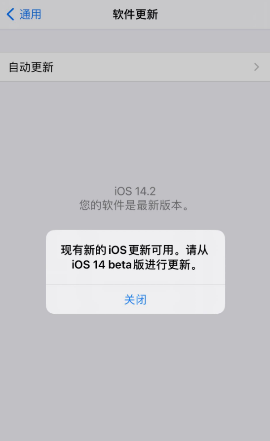 裕安苹果手机维修分享iOS 14.2 反复出现更新提示，需等待苹果修复 